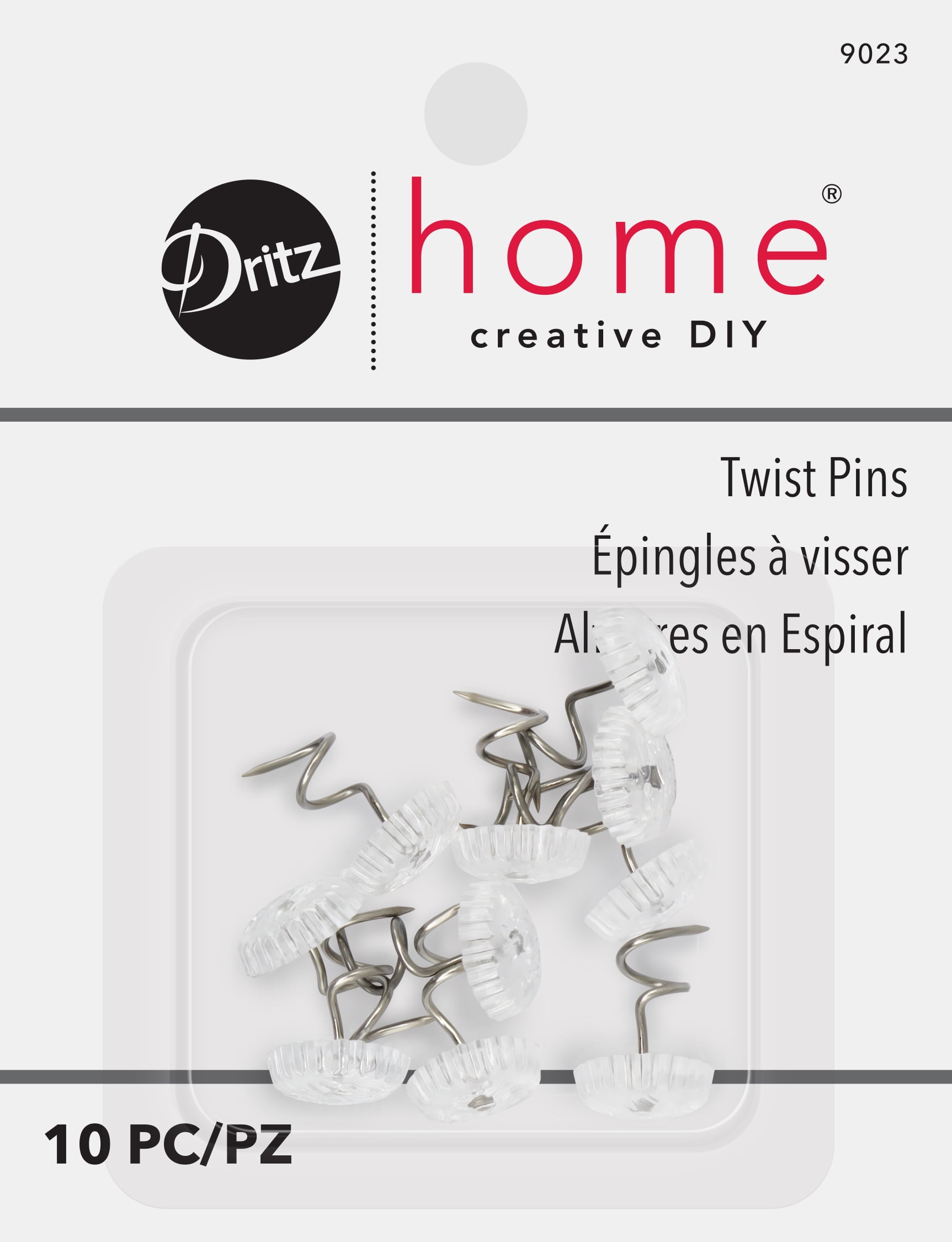 Dritz Home Twist Pins 10/PkgClear