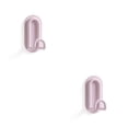thumbnail image 2 of Inteprter Gancho montado en la pared creativamente en forma de U ganchos fuertes sin perforaciones conveniente instalación Simple soporte Rosa 2piezas, 2 of 6