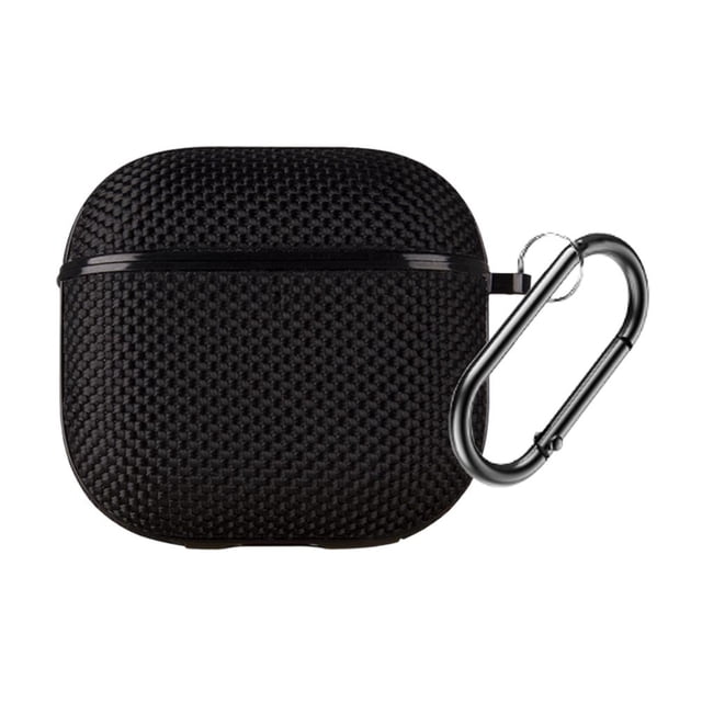 PC Nylon Earphone Protective Case for AirPods 4, Durable Hard Shell Cover with Metal Buckle, Anti-Scratch Shockproof Wireless Headphone Accessory (Black, Red, Gray, Green)