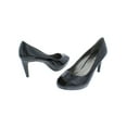 thumbnail image 2 of Bandolino Womens Rainaa Patent Peep-Toe Heels Black 7.5 Medium (B,M), 2 of 4