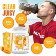 thumbnail image 2 of NutraBio Clear Whey Isolate Protein Powder, Delicious & Refreshing Fruit Flavors, Protein Juice, No Milky Taste, No Foam, Zero Sugar, Mango Mist, 20 Servings, 2 of 9
