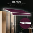 thumbnail image 4 of Outsunny 10' x 8' Retractable Awning with LED Lights, UV40+, Wine Red, 4 of 10