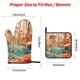 thumbnail image 2 of Cauagu Fantasy Underwater Jellyfish Print Oven Mitts and Pot Holders 4 pcs Set,Extra Thicken Long Kitchen Oven Glove Potholders BBQ Gloves-Oven Mitts and Pot Holders(11 Inch), 2 of 6