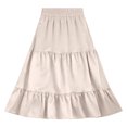 thumbnail image 5 of Gamivast Midi Skirts for Girls Plaid Ruffled High Elastic Waist Layered Skirts Trendy Casual Kids Skirt Birthday Party & Preppy Wear, 5 of 5