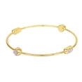 thumbnail image 1 of Estele Jewellery Pulsera Para Mujer Chapada En Oro Y Rodio Elegante Pulsera Tipo Brazalete De Tamaño 2:4 Con Cristales Austriacos Blancos Para Mujer-251-2Tnwe Br, 1 of 5