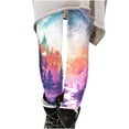 thumbnail image 7 of jjayotai Boho Floral Print Leggings for Women, Trendy Art Painting Beach Summer Fall Clothes Yoga Pants High Waisted Capri Trousers, 7 of 7