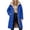 Blue, variant on Puffer Jacket Womens Full Zip Fleece Lined Quilted Jackets Hooded Long Coat Fall Winter Warm Outerwear with Pockets
