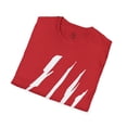 thumbnail image 4 of Effete Feline Claw Marks Scratch Unisex Softstyle T-Shirt, 4 of 12
