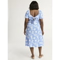 thumbnail image 2 of Time and Tru Women's and Women's Plus Midi Woven Dress, Sizes XS-4X, 2 of 5