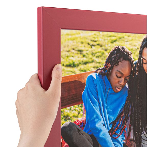 ArtToFrames 4" x 14" Red Picture Frame, 4x14 inch Red MDF Poster Frame (WOM-4119), Pack