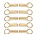thumbnail image 5 of 10 cuentas de tubo de plata de ley 925 con extremo de cordón y anillo. Oro, 5 of 9