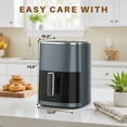 thumbnail image 2 of TINKLE WELL Air Fryer, 6-Quart 12-in-1 Multi-Cooker with Viewing Window for Oil-Free Frying, Baking & Dehydrating, Up to 400°F, Gray, 2 of 8