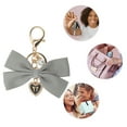 thumbnail image 3 of Unique Bargains 1 Pc Handbag Charms Keychains Fabric Bow Bag Accessories Gray, 3 of 5