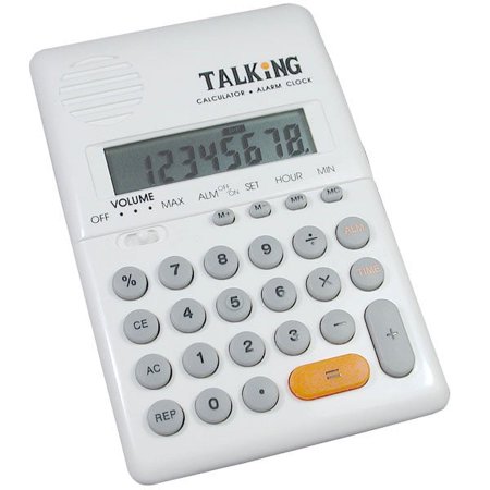 Reizen MAXI Handheld Talking Calculator with Alarm, Black