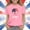 Pink, variant on Amidoa Girls Short Sleeve Graphic Summer Independence Day Crewneck T Shirts Kids Casual Tops Red Size 7