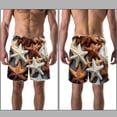 thumbnail image 3 of luoweisi Men's Beach Shorts Quick Dry Swim Trunks with Mesh Lining Starfish M, 3 of 5
