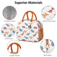 thumbnail image 4 of Womens White Cartoon Dinosaurs Pterosaurs Pattern Lunch Box for Work,Insulated Lunch Bag for Women,Loncheras Para Mujer,Leakproof Adult Lunch Bag for Work,Beach,Travel,Picnic,Camping, 4 of 7