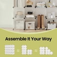 thumbnail image 3 of LEDREM 16-Cube Modular Closet System - Heavy Duty Plastic & Metal Storage Organizer, Tool-Free Assembly, Cream White, 3 of 6