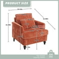 thumbnail image 2 of Homefun Mid Century Chenille Accent Chair Reading Armchair Pillow Wood Legs Living Room Bedroom Apartment, 2 of 6