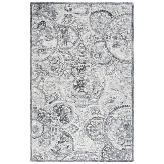 SAFAVIEH Metro Luvina Medallion Area Rug, Ivory/Grey, 8' x 10'