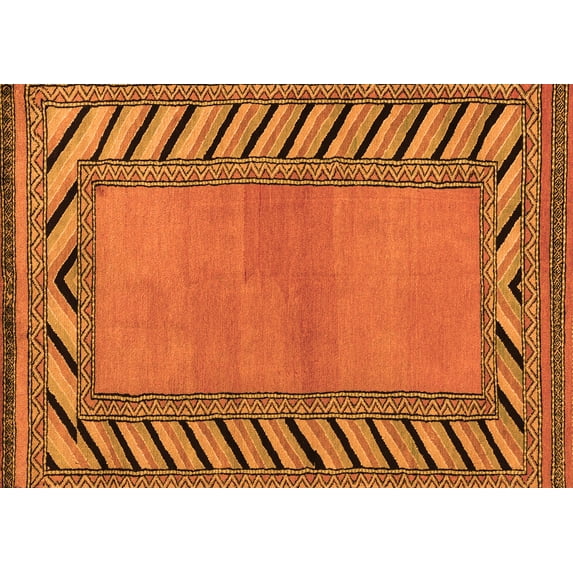 Ahgly Company Indoor Rectangle Southwestern Orange Country Area Rugs, 8' x 12'