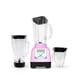 thumbnail image 1 of Licuadora Blueware 400W 3 Vasos 1.2L Vidrio + 1.2L y 750ml Plástico 2 Velocidades con Pulso Rosa, 1 of 1