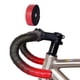thumbnail image 1 of Cinta de manillar Baoblaze 2x carretera con tapones antideslizante EVA PU rojo, 1 of 7