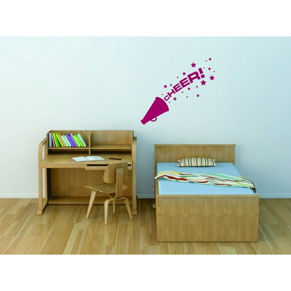 Custom Wall Decal Cheer Picture Art Kids Boys Bedroom Peel & Stick Sticker Vinyl Wall Decal 20 X 20 Inches