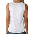 thumbnail image 3 of Tank Tops for Women Crew Neck Sleeveless Basic Solid Color Summer Casual Layering Shirts White S, 3 of 3
