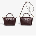thumbnail image 2 of MMYGU Woven Bag Dumpling Handbag for Women,Mini Lightweight Leather Women's Top Handle Handbag Fashion Travel Daily Satchel, 2 of 8