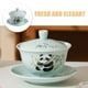 thumbnail image 3 of 1 juego de taza de té de cerámica con forma de panda y platillo con tapa, estilo chino, taza kawaii, regalo para amantes y entusiastas del té, 3 of 8