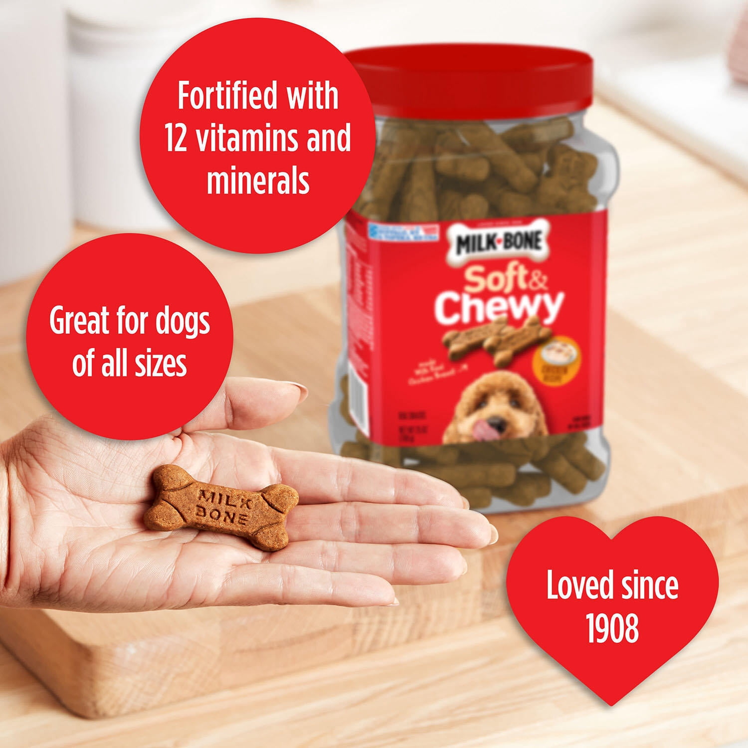 Milk-Bone Soft & Chewy Dog Snacks, Chicken Recipe (37 oz.)