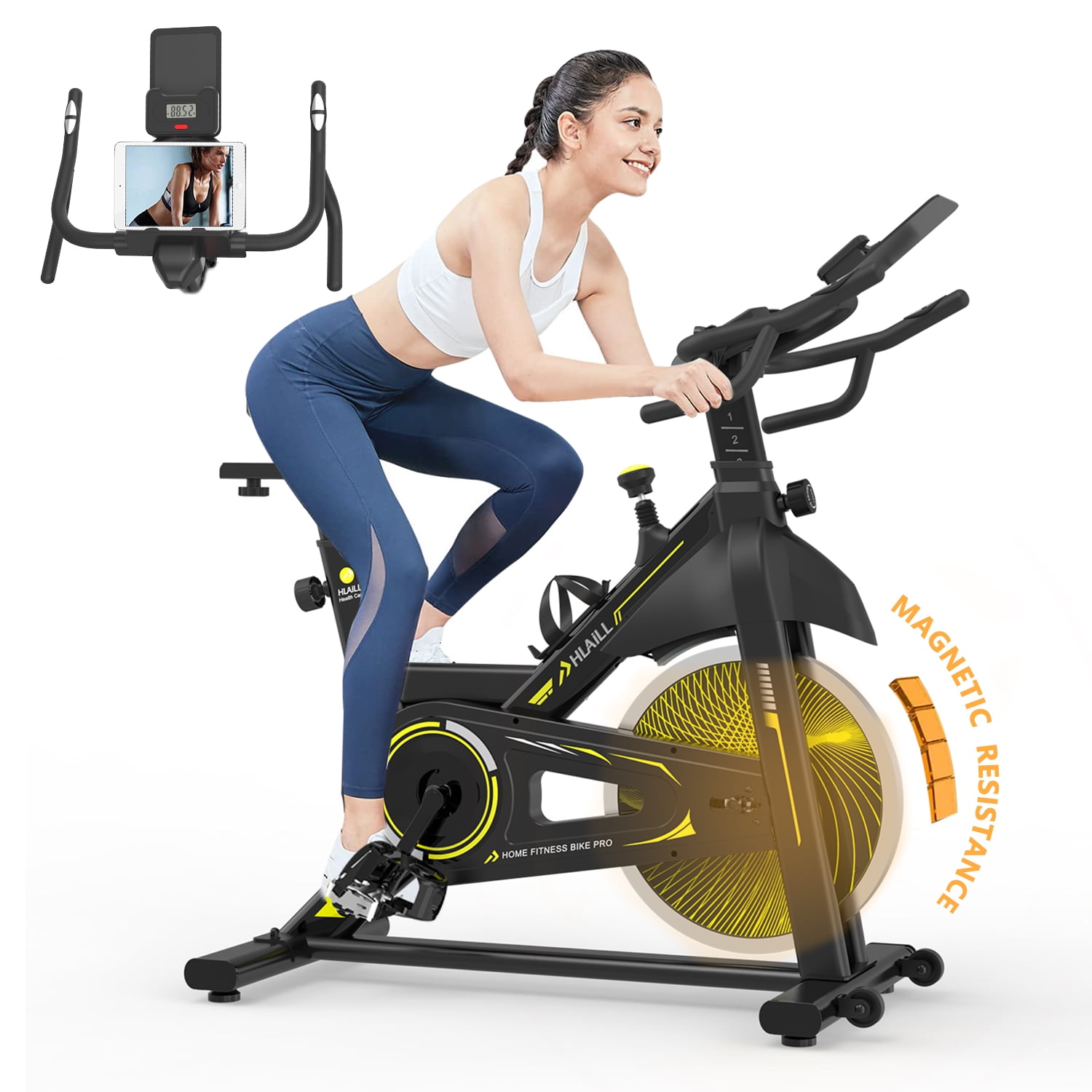 Details about   Upgraded Upright Exercise Bike Interactive Workout Trainer Heart rate B s e 76 