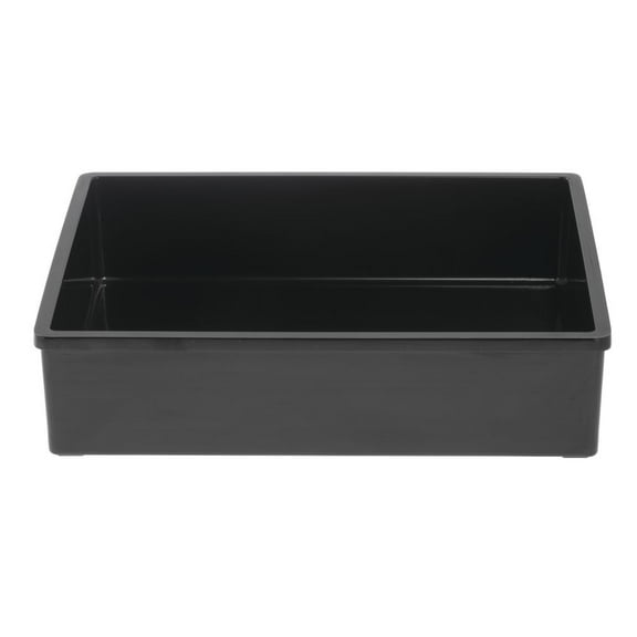 HUBERT® Serving Bowl Rectangular Black Plastic Melamine - 13" L x 10 1/2" W x 3" H