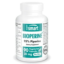 SuperSmart Bioperine 30mg per Day (95% Piperine) - Black Pepper Extract Supplement - Absorption Enhancer - Digestive Enzymes Support | Non-GMO & Gluten Free - 90 Vegetarian Capsules