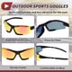 thumbnail image 5 of Gafas de motocicleta Unique Bargains, gafas de sol ciclismo de tri-acetato de celulosa, lentes rojos, marco negro, 5 of 6