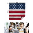 thumbnail image 5 of Cloth Napkins Set of 2 - 20x20 Inches, Wooden American Flag Washable Reusable Table Napkins, Independence Day Star Striped Flag Soft & Absortbent Dining Napkin for Party Wedding Hotel Restaurant, 5 of 8