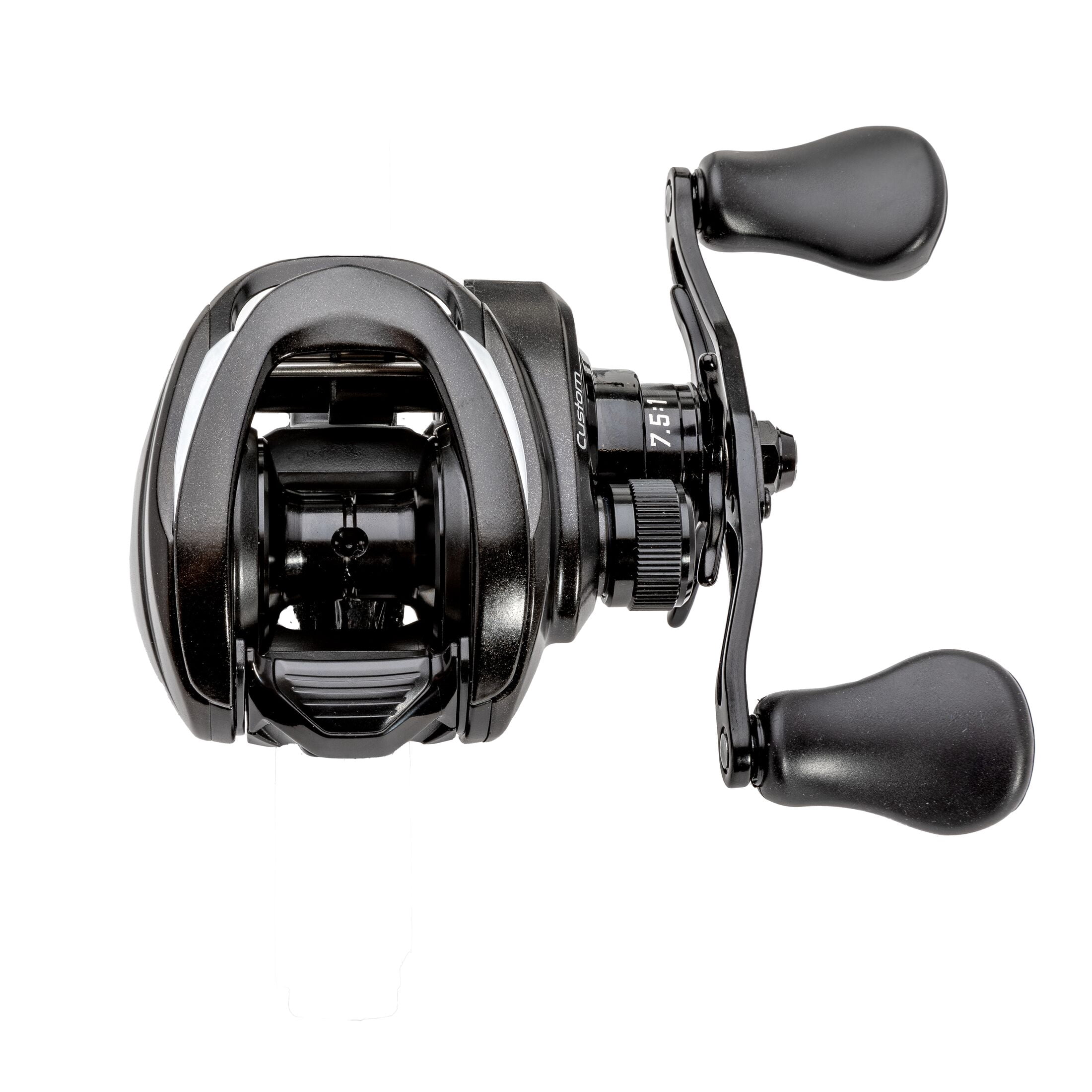 Lew’s Custom Baitcast Fishing Reel, 9+1 Bearings, 7.5:1 Gear Ratio, Aluminum Frame and Sideplates, ParaMag RX Brake, Carbon Fiber Drag, Speed Gears, P2 Super Pinion, Right-Hand Retrieve, Black/Silver