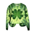 thumbnail image 5 of Zedker St Patricks Day Shirt for Women 2026 Casual Plus Size 3/4 Sleeve Irish Clover Shirts Funny Saint Patrick's Day Tunic Tops, 5 of 7