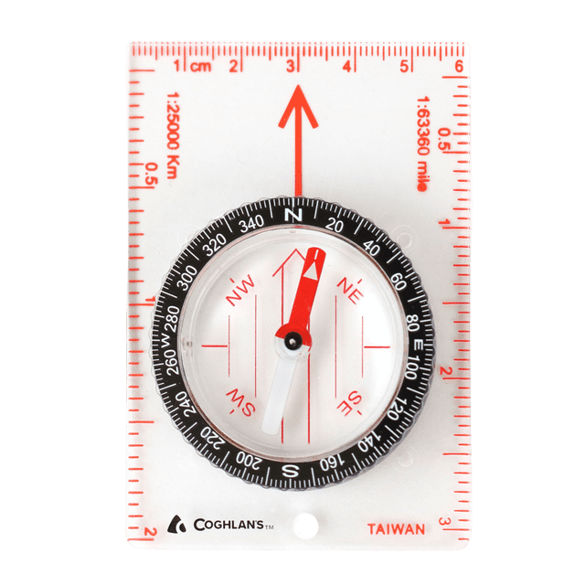 Coghlan's Lightweight Map Compass – Durable Rotating Bezel & Easy-Read Markings for Hiking & Camping