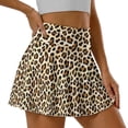 thumbnail image 4 of KUIFORTI Leopard Print Pleated Skirts for Women Lightweight Athletic Inner Shorts 2 Pockets Breathable Fashion Golf Clothes Athletic Outfits for Running Training Sports Golf, 4 of 7