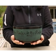 DharmaObjects Large 8 Inches Yoga Meditation Buddha OM Mani Singing Bowl Cushion Mallet Gift Set