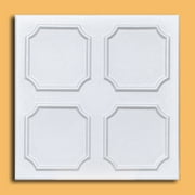 White Styrofoam Ceiling Tile Alfa (Case of 40 Tiles) - same as Bostonian and R01