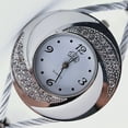 thumbnail image 6 of Deyuer Wristwatch Spiral Waterproof Round Rhinestone Braid Bangle Watch for Gift, 6 of 8