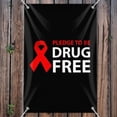 thumbnail image 3 of Red Ribbon Drug Free Pledge Home Business Office Sign - Vinyl Banner - 22" x 33" (56cm x 84cm), 3 of 3