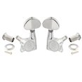 thumbnail image 3 of Wilkinson 3R3L 19:1 Ratio E-Z-LOK Full Sealed Machine Heads Tuners Tuning Pegs Keys with Half Moon Button 45 Degree Screw for Acoustic Electric Guitar, Chrome, 3 of 5