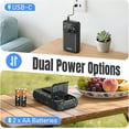 thumbnail image 2 of J-211 Portable Radio AM FM with USB C Charging and AA Battery Operated, Transistor Radio, Strong Recept & Clear Speaker, Headphone Jack, Back Clip, Lanyard, Small Radios Portable AM FM, 2 of 4