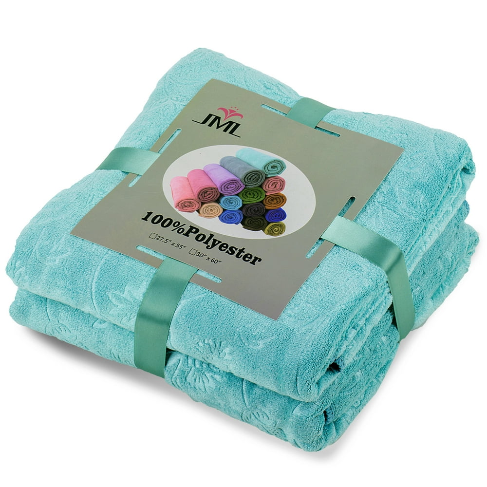 Bath Towels 2 Pack Towel Sets (30" x 60") Extra Absorbent, Fast Drying Solid Color Walmart