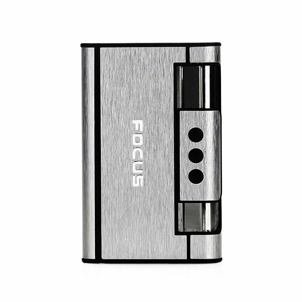 FOCUS Automatic Cigarette Case Dispenser with Built in Torch Lighter