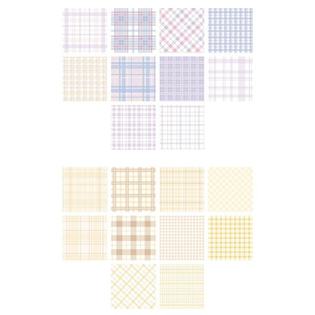 Bloc de notas pequeño y elegante de 400 hojas, papel washi fino, juego de papel para origami, suministros para origami (cuadrícula) B
